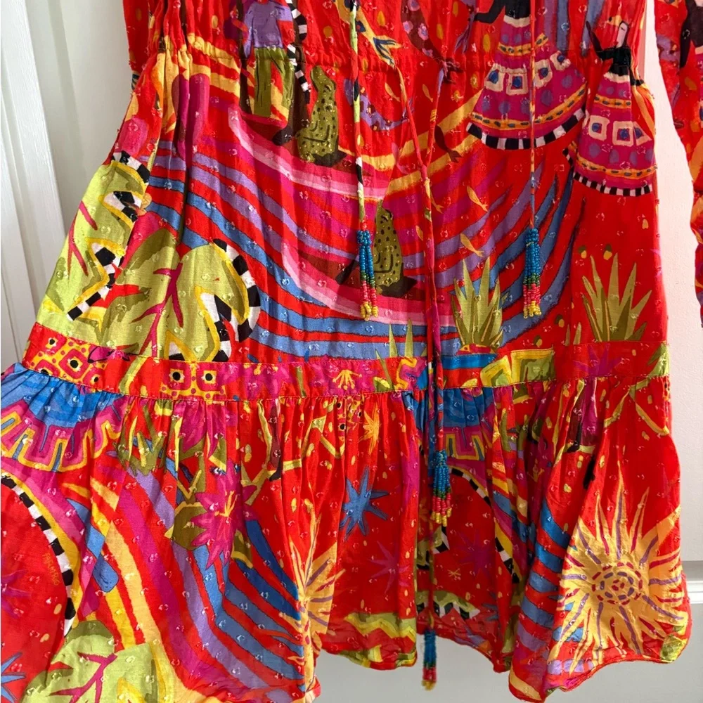 FARM Rio Red Multicolor Mini Dress - Picture 4 of 6